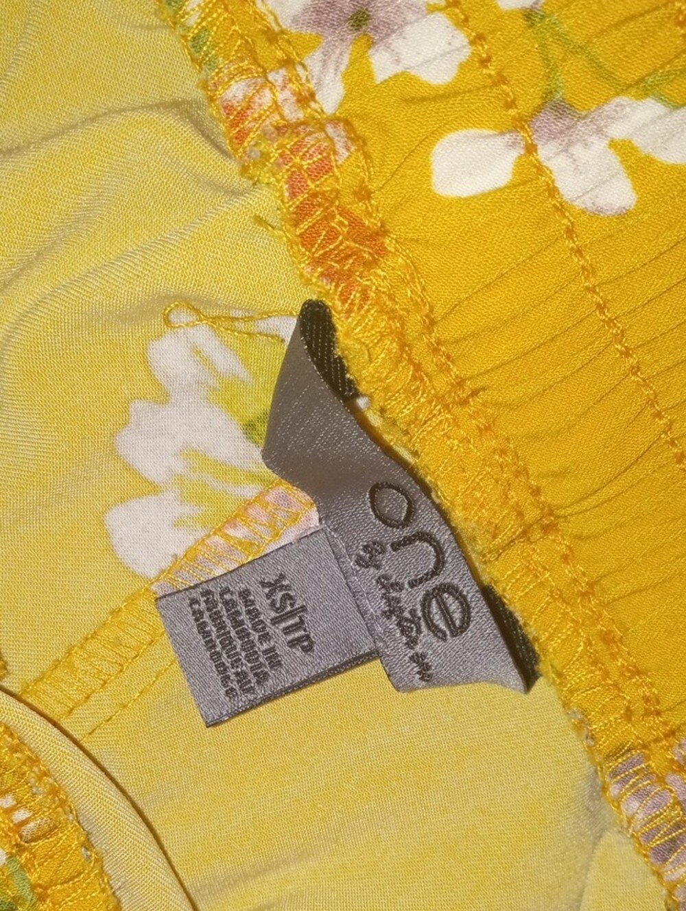 Floral Drawstring Jogger Pants in Mustard - Picture 3 of 5